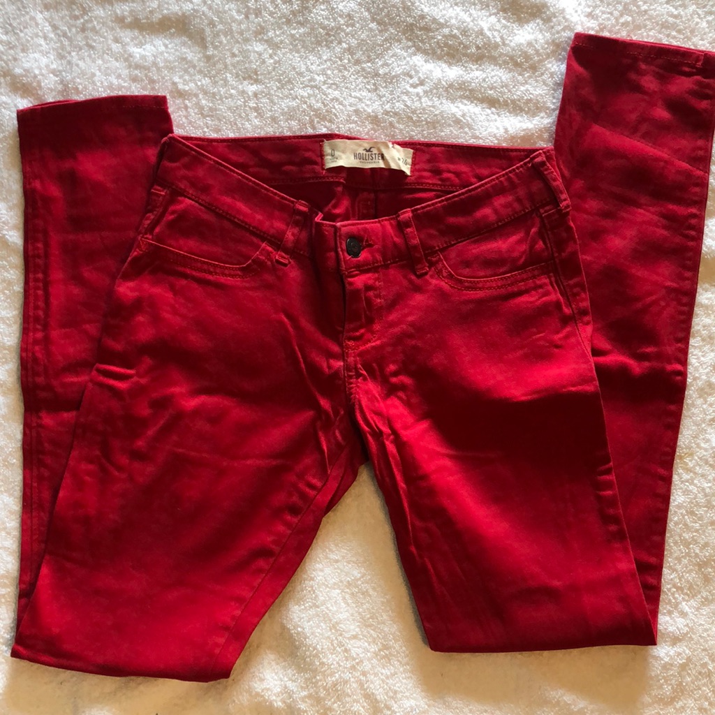 Red Red Red Gently Used Hollister Skinny Jegging Red Red Red Gently Used Hollister Skinny Jegging